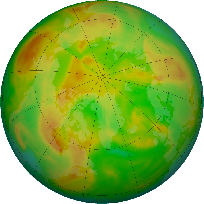 Arctic ozone map for 17 May 2000